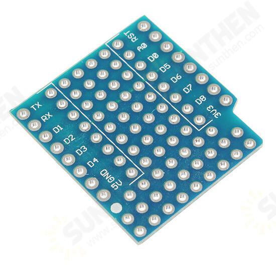 ProtoBoard Shield Expansion Board For D1 Mini Double Sided Perf Board Compatible