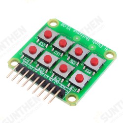 Micro Switch 2x4 Matrix Keyboard 8 Bit Keyboard External Keyboard Expansion Board Module for Arduino - products that work with official Arduino boards Micro Switch 2x4 Matrix Keyboard 8 Bit Keyboard External Keyboard Expansion Board Module for Arduino - products that work with official Arduino boards