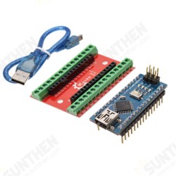 NANO IO Shield Expansion Board + Nano V3 Improved Version With Cable for Arduino - products that work with official Arduino boards NANO IO Shield Expansion Board + Nano V3 Improved Version With Cable for Arduino - products that work with official Arduino boards