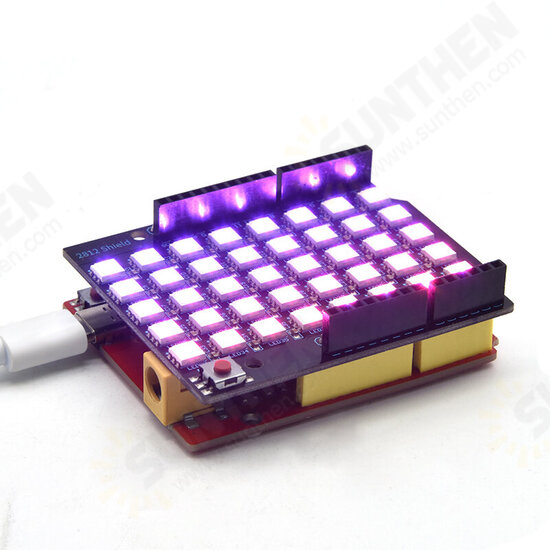 WS2812 Shield 5*8 40-Bit 5050 Full-color LED Module Expansion Board