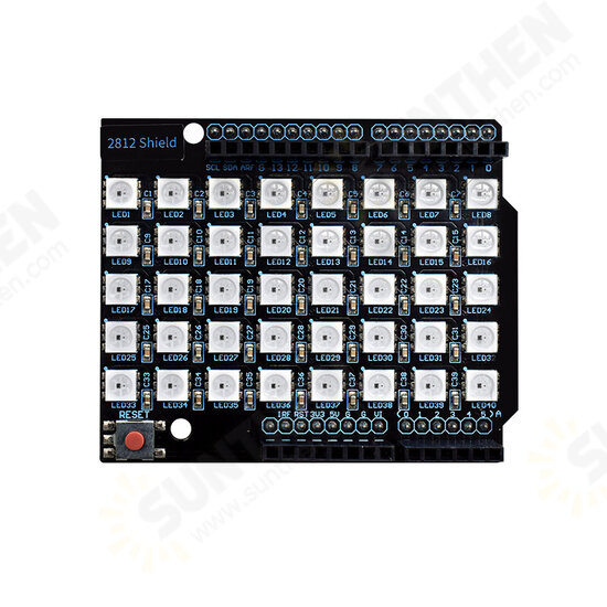 WS2812 Shield 5*8 40-Bit 5050 Full-color LED Module Expansion Board