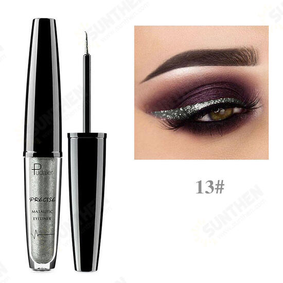 16 Color Metallic Shimmy Eyeliner Eye Shadow Waterproof Long-lasting