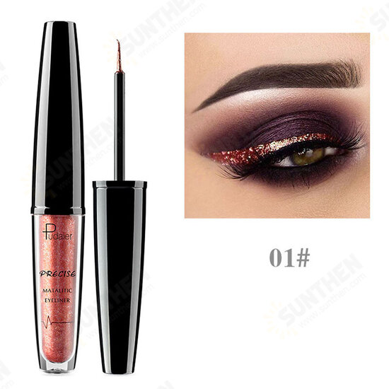 16 Color Metallic Shimmy Eyeliner Eye Shadow Waterproof Long-lasting