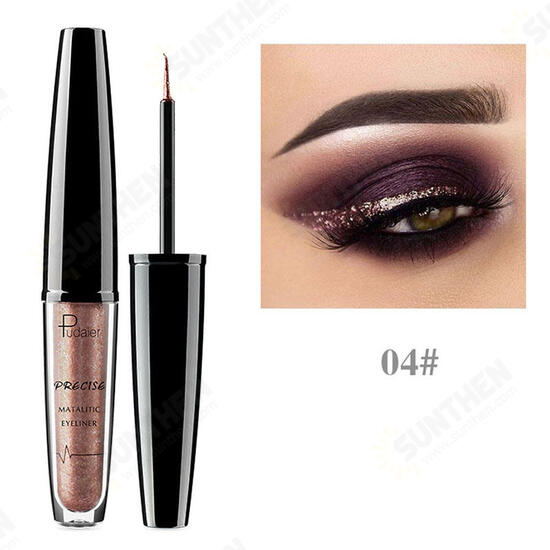 16 Color Metallic Shimmy Eyeliner Eye Shadow Waterproof Long-lasting