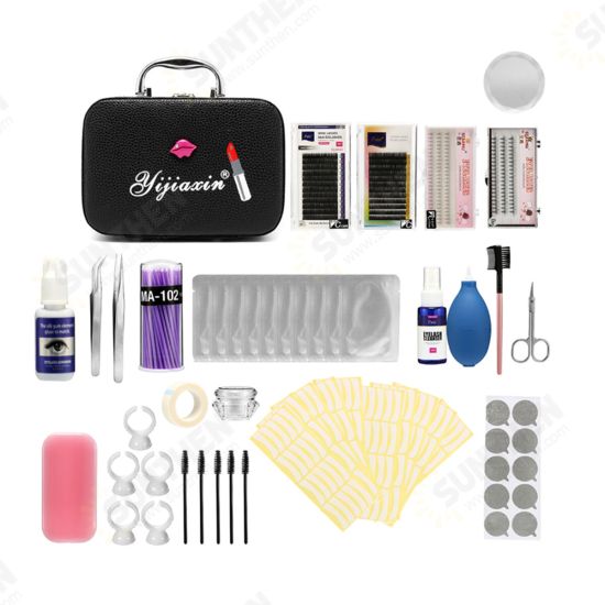 22pcs Lash Starter Kit Eyelash Extension Makeup Practice Set Bag False Eyelash Extension Training Makeup Beginner Practice Kit