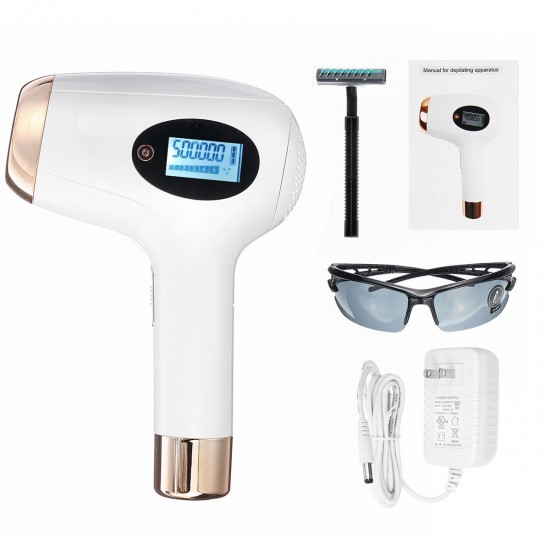 500000 Flashes Laser IPL Permanent Hair Removal Machine 5 Levels Face & Body Painless Epilator
