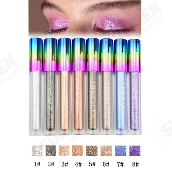 8 Colors Colorful Shimmer Glitter Liquid Eye Shadow Eye Makeup Long-Lasting