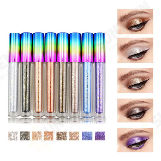 8 Colors Colorful Shimmer Glitter Liquid Eye Shadow Eye Makeup Long-Lasting