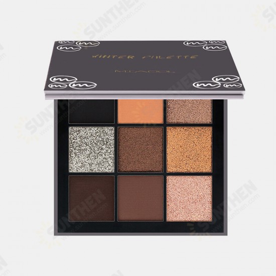 New 4 Style Eyeshadow Makeup Pallete With Mirror Glitter Matte Eye Shadow Highly Pigmented Nude Shinning Pressed Eyeshadow