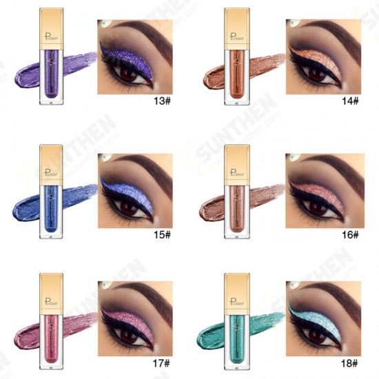 Pudaier Diamond Shimmer Eyeshadow Liquid Waterproof Eye Shadow Pen Glitter Smoky Eye Makeup Comestic