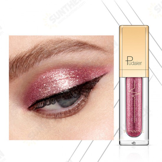 Pudaier Diamond Shimmer Eyeshadow Liquid Waterproof Eye Shadow Pen Glitter Smoky Eye Makeup Comestic