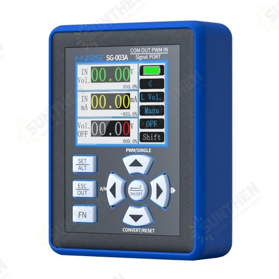 0-10V 4-20mA Adjustable PWM Signal Generator 3000mAh Large Lithium Battery Current Voltage Simulator Sources Calibrator Chargable 0-10V 4-20mA Adjustable PWM Signal Generator 3000mAh Large Lithium Battery Current Voltage Simulator Sources Calibrator Chargable