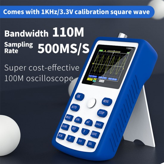1C15 Professional Digital Oscilloscope 500MS/s Sampling Rate 110MHz Analog Bandwidth Support Waveform Storage