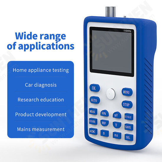 1C15 Professional Digital Oscilloscope 500MS/s Sampling Rate 110MHz Analog Bandwidth Support Waveform Storage