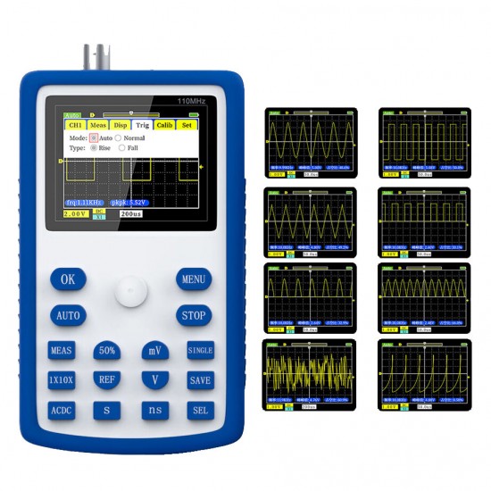 1C15 Professional Digital Oscilloscope 500MS/s Sampling Rate 110MHz Analog Bandwidth Support Waveform Storage