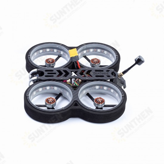 369 SW2812 LED DUCT 3 Inch 6S Freestyle CineWhoop FPV Racing Drone BNF w/ Runcam Nano 2 Camera