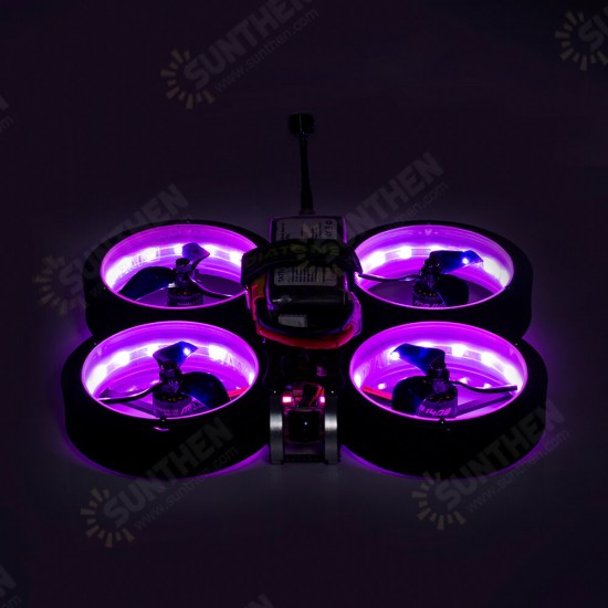 369 SW2812 LED DUCT 3 Inch 6S Freestyle CineWhoop FPV Racing Drone BNF w/ Runcam Nano 2 Camera