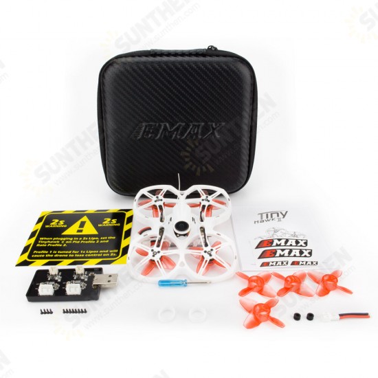 II 75mm 1-2S Whoop FPV Racing Drone BNF FrSky D8 Runcam Nano2 Cam 25/100/200mw VTX 5A Blheli_S ESC