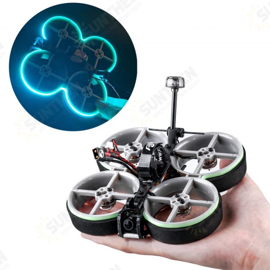 V1.2 Neon LED 90mm Wheelbase 2inch Analog Version 4S RC Drone w/ Caddx Ant Camera Support NIN V2 1203 PRO 3400KV Motor