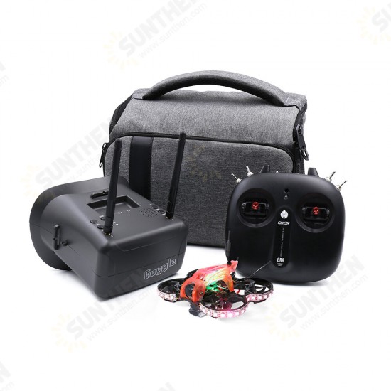 LED 79mm F4 OSD 12A ESC 2S Whoop FPV Racing Drone RTF w/ GR8 Radio Transmitter RG1 FPV Goggle