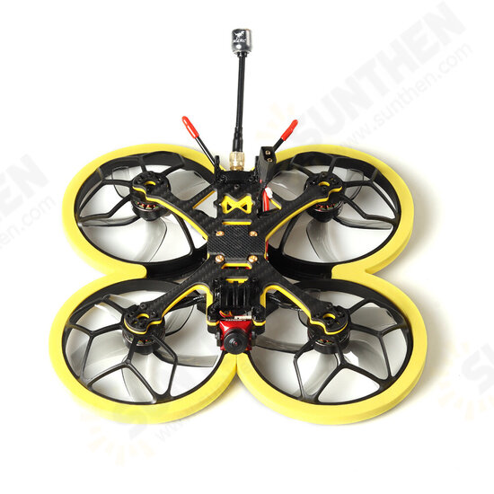 CR Pusher Analog 155mm Wheelbase 3.5 Inch Zeus35 Pro AIO F7 4S/6S FPV Cinewhoop Racing Drone PNP BNF w/ 350mW VTX Caddx Ratel 2 1200TVL FPV Camera