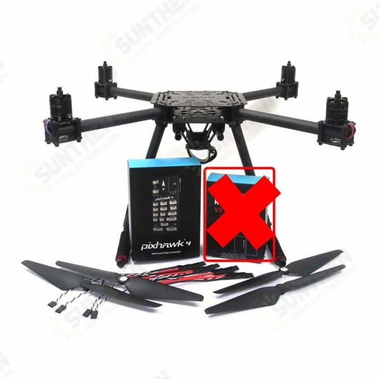 X500 Pixhawk4 / Pixhak4 Mini 500mm Wheelbase FPV Drone w/ 2216 880KV Motor 20A BL_S ESC 1045 Propeller Combo for RC Drone