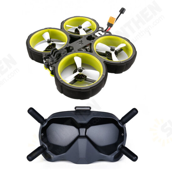 HD V3 4S 6S HD 3 Inch CineWhoop FPV Racing Drone BNF w/ Caddx Polar Vista + FPV Goggles V2