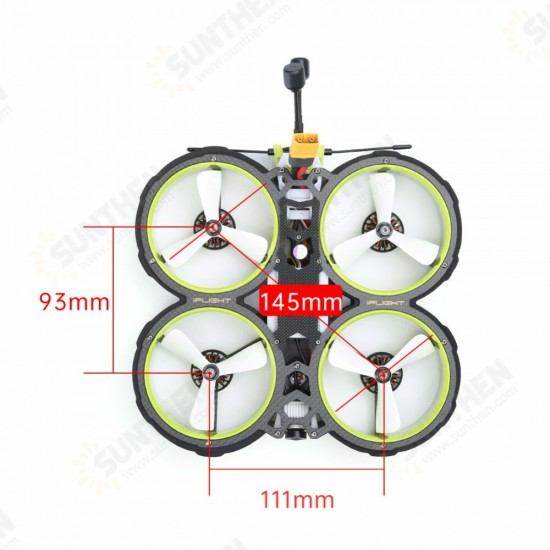 V3 6S 3 Inch Cinewhoop FPV Racing Drone BNF Caddx Polar Vista / Caddx Nebula Nano True-AIO Board Beast F7 FC 45A ESC XING 2205 2300KV Motor