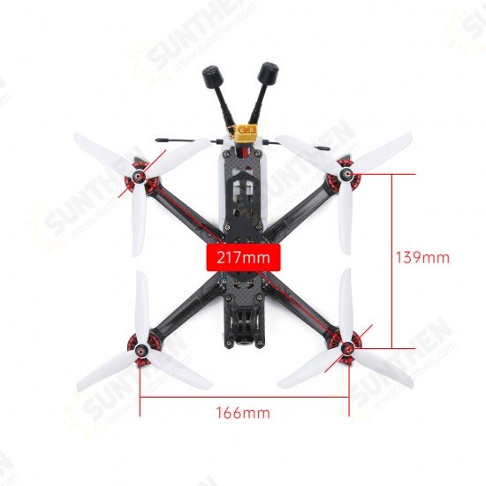 SL5 V2.1 HD 4S 5 Inch Freestyle FPV Racing Drone BNF Caddx Polar Air Unit w/ 2207 2450KV Motor F7 FC 50A ESC