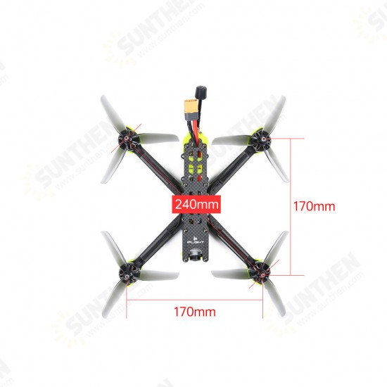 HD 4S 5 Inch 240mm Freestyle FPV Racing Drone PNP/BNF Caddx Nebula NANO Cam XING-E 2207 2750KV SucceX-E F4 45A ESC