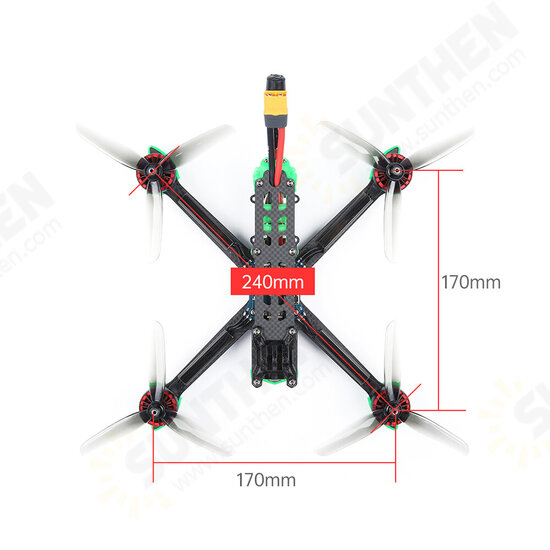 V2 5 Inch 4S HD LED Version FPV Racing Drone BNF Caddx Nebula Nano SucceX-E F7 Flight Controller 45A BLHeli_S ESC XING 2207 2450KV