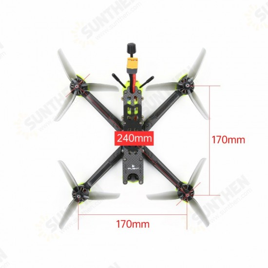 V2 Analog 240mm 5 Inch 6S Freestyle FPV Racing Drone BNF/PNP RaceCam R1 Cam SucceX-E F7 45A ESC 2207 1800KV Motor