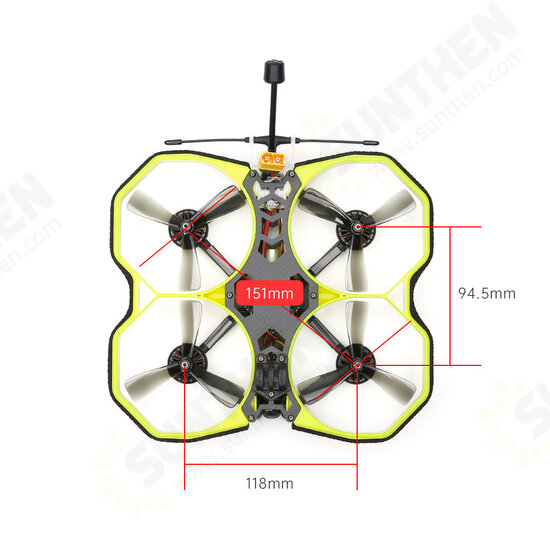 HD 3.5 Inch 6S Cinewhoop Yellow FPV Racing Drone PNP/BNF Nebula Nano Digital HD System 2205 2300KV Motor Beast AIO F7 45A FC ESC