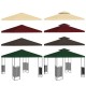 2-Tier 3x3m Garden Gazebo Top Cover Roof Replacement Fabric Tent Canopy