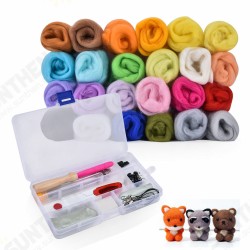 24 Color DIY Wool Felt Kit Needles Tool Set Handmade Needle Felting Mat Starter Fabric Sewing Kit for DIY Felting Craft Project 24 Color DIY Wool Felt Kit Needles Tool Set Handmade Needle Felting Mat Starter Fabric Sewing Kit for DIY Felting Craft Project