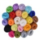24 Color DIY Wool Felt Kit Needles Tool Set Handmade Needle Felting Mat Starter Fabric Sewing Kit for DIY Felting Craft Project