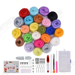 24 Color DIY Wool Felt Kit Needles Tool Set Handmade Needle Felting Mat Starter Fabric Sewing Kit for DIY Felting Craft Project 24 Color DIY Wool Felt Kit Needles Tool Set Handmade Needle Felting Mat Starter Fabric Sewing Kit for DIY Felting Craft Project