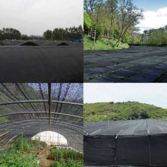 2x4.5m Black Sunblock Shade Cloth 50% UV Resistant Fabric Tarp Greenhouse Plant Cover