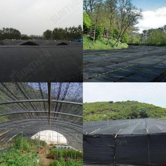 2x4.5m Black Sunblock Shade Cloth 50% UV Resistant Fabric Tarp Greenhouse Plant Cover