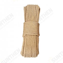 3m/10m/20m/50m Jute Rope for Decorations Garden Weddings Water Pipe Staircase Handrail Vase