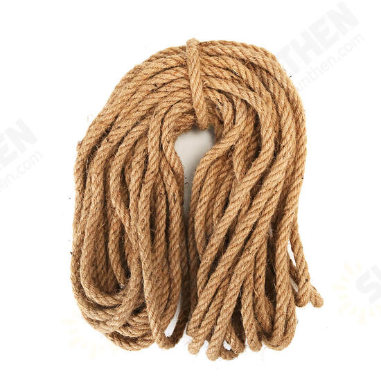 3m/10m/20m/50m Jute Rope for Decorations Garden Weddings Water Pipe Staircase Handrail Vase