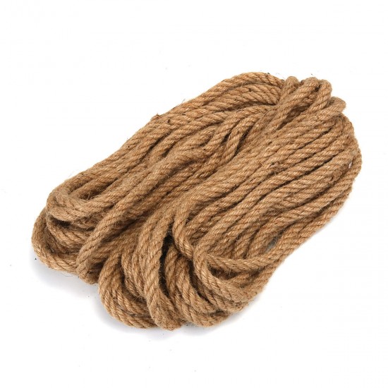 3m/10m/20m/50m Jute Rope for Decorations Garden Weddings Water Pipe Staircase Handrail Vase
