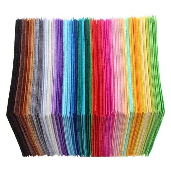 40Pcs 15x15cm Non-Woven Felt Fabric Polyester Cloth Felt Fabric DIY Bundle for Sewing Doll Handmade Craft