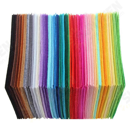 40Pcs 15x15cm Non-Woven Felt Fabric Polyester Cloth Felt Fabric DIY Bundle for Sewing Doll Handmade Craft