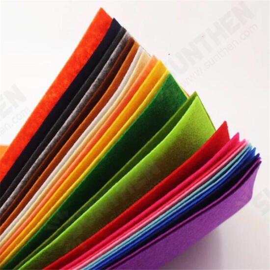 40Pcs 15x15cm Non-Woven Felt Fabric Polyester Cloth Felt Fabric DIY Bundle for Sewing Doll Handmade Craft