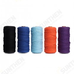 5 Color 3mm 100M DIY Long Macrame Colorful Cotton Twisted Cord Rope Hand Crafts String Braided Wire 5 Color 3mm 100M DIY Long Macrame Colorful Cotton Twisted Cord Rope Hand Crafts String Braided Wire