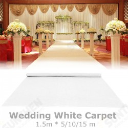 5/10/15m White Carpet Runner Wedding Party Aisle Floor Mat Exhibition Festival Roll 5/10/15m White Carpet Runner Wedding Party Aisle Floor Mat Exhibition Festival Roll