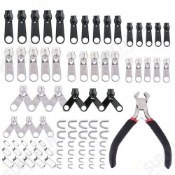 85Pcs Zipper Repair Kit Zipper Replacement Zipper Pull Rescue Kit with Zipper Install Pliers Tool and Zipper Extension Pulls for Clothing Jackets Purses Luggage Backpacks 85Pcs Zipper Repair Kit Zipper Replacement Zipper Pull Rescue Kit with Zipper Install Pliers Tool and Zipper Extension Pulls for Clothing Jackets Purses Luggage Backpacks