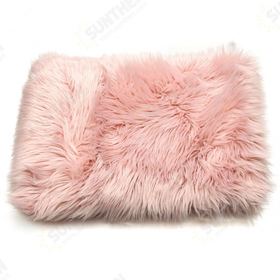 Faux Fur Fluffy Wool Rug Mat Hairy Sofa Floor Home Carpet