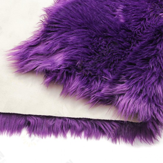 Faux Fur Fluffy Wool Rug Mat Hairy Sofa Floor Home Carpet